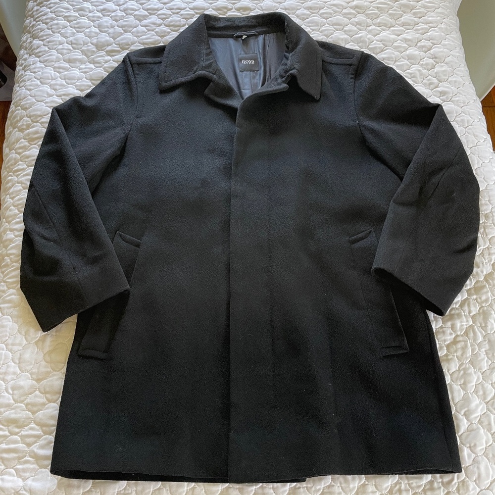 Boss Hugo Boss Wool / Cashmere Trench‎ Coat Size 38R